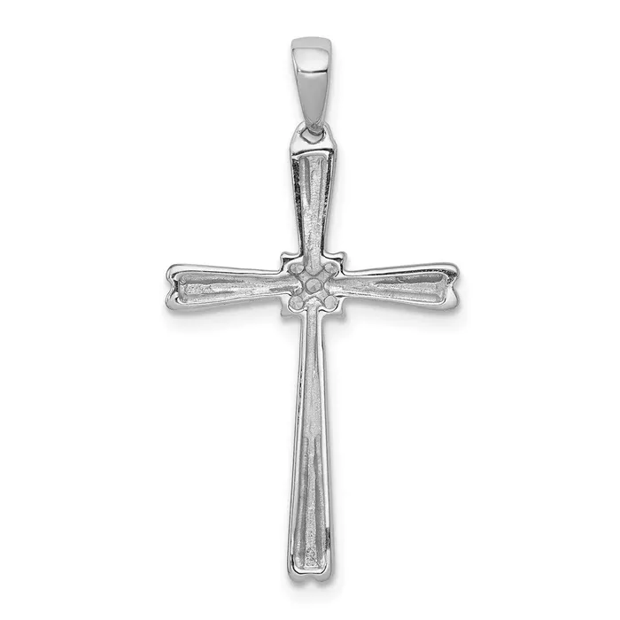 Goldia Necklaces 14k White Gold 120ct Real Diamond Cross Pendant