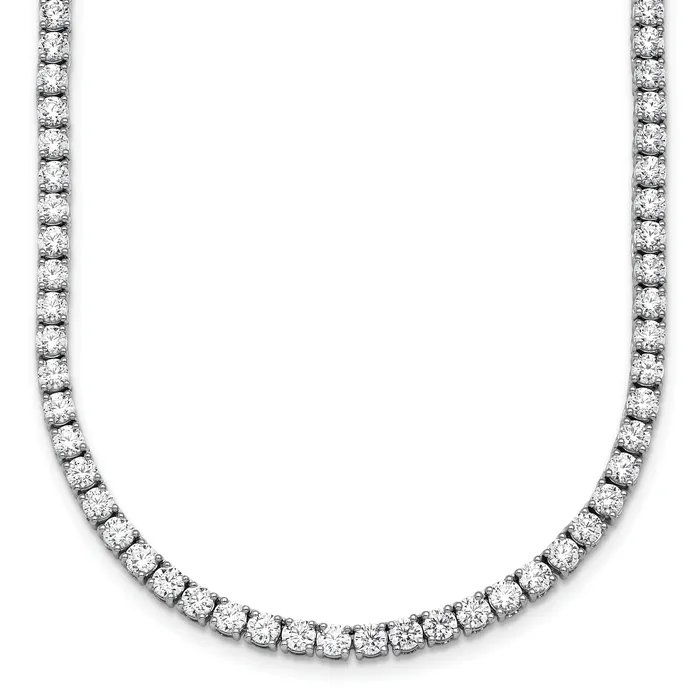 Goldia Necklaces 14k White Gold 17 78 Ct Lab Grown Diamond VSSI G Round 24 inch Straight Tennis Necklace Goldia Necklaces 14k White Gold 17 78 Ct Lab Grown Diamond VSSI G Round 24 inch Straight Tennis Necklace