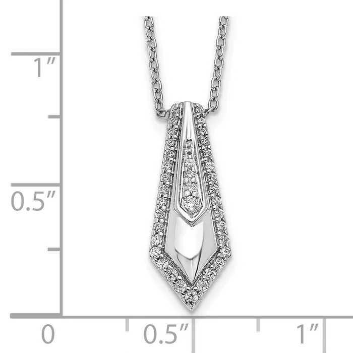Goldia Necklaces 14k White Gold Real Diamond Drop Necklace