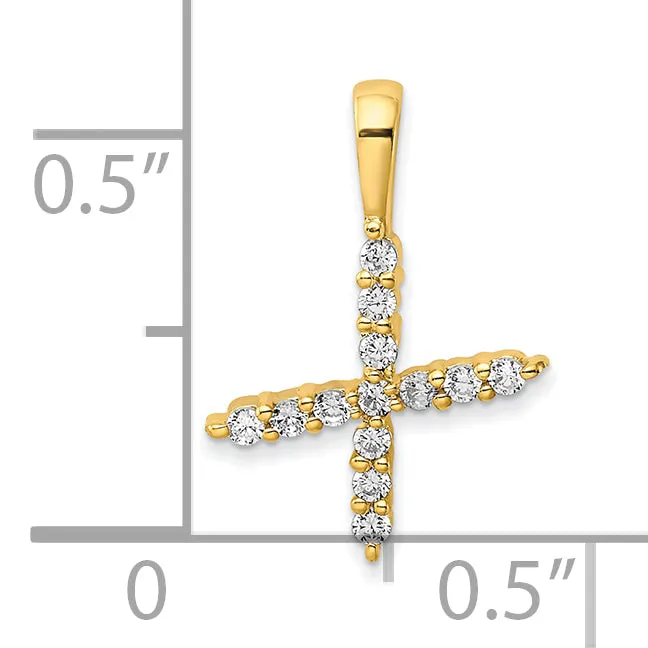 Goldia Necklaces 14k Yellow Gold 18 Ct Lab Grown Diamond VSSI G Letter X Initial Pendant