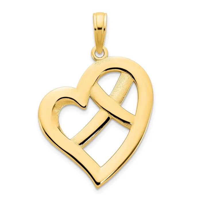 Goldia Necklaces 14k Yellow Gold Fancy Heart Pendant
