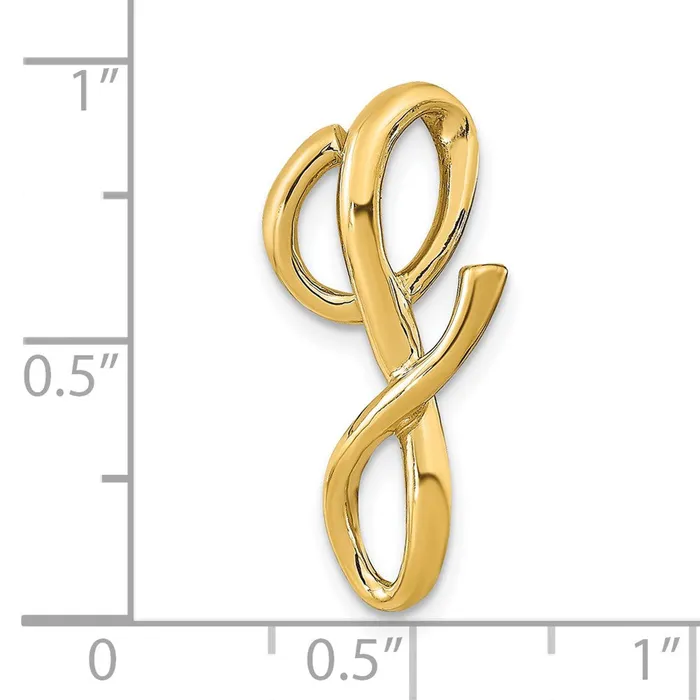 Goldia Necklaces 14k Yellow Gold Polished Letter G Initial Slide
