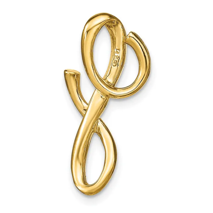 Goldia Necklaces 14k Yellow Gold Polished Letter G Initial Slide