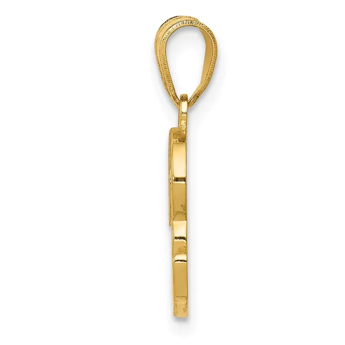 Goldia Necklaces 14k Yellow GoldY Script Letter R Initial Pendant