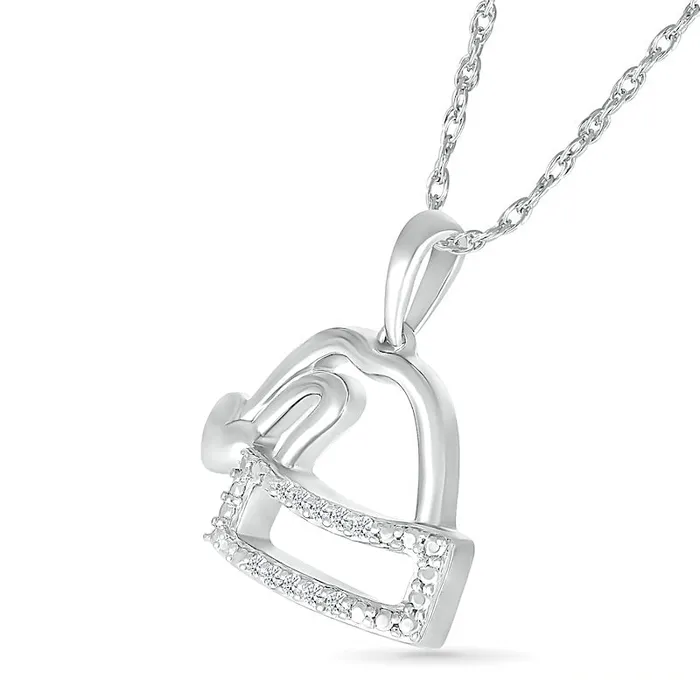 Goldia Necklaces Natural Diamond Accent Santa Hat in Sterling Silver Goldia Necklaces Natural Diamond Accent Santa Hat in Sterling Silver