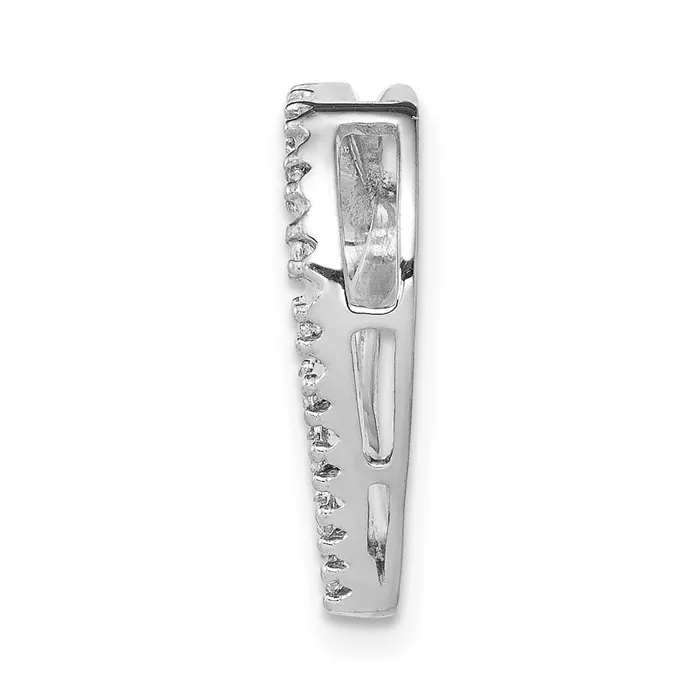 Goldia Necklaces Solid 14k White Gold 120ct Simulated CZ Heart Chain Slide Goldia Necklaces Solid 14k White Gold 120ct Simulated CZ Heart Chain Slide