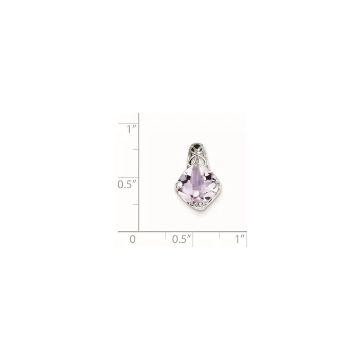 Goldia Necklaces Sterling Silver Pink Quartz Pendant