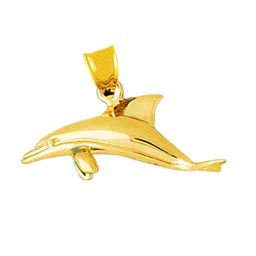 Goldia PreStyled Sets 14K Gold 34MM Cetacean Dolphin Pendant