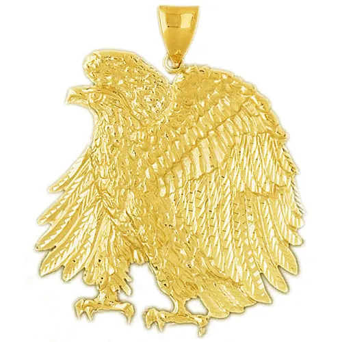 Goldia PreStyled Sets 14K Gold 50MM Proud Eagle Pendant