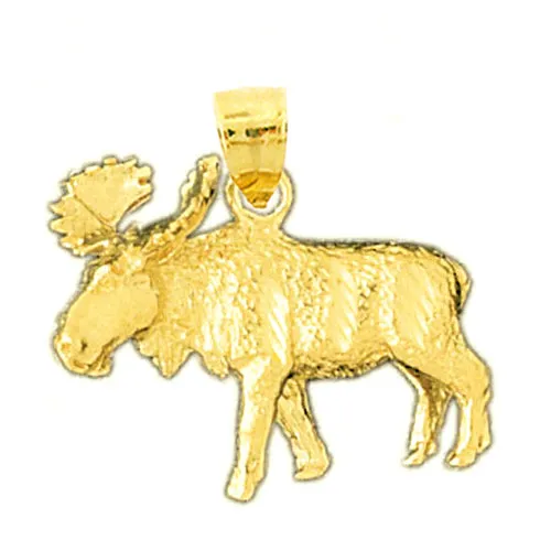 Goldia PreStyled Sets 14K Gold Moose Pendant