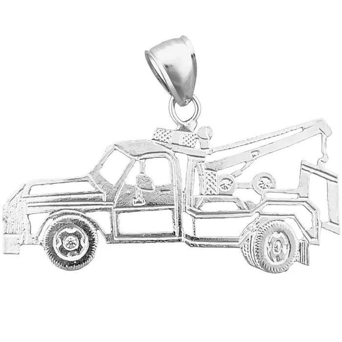 Goldia PreStyled Sets 14K Gold Outlined Tow Truck Pendant