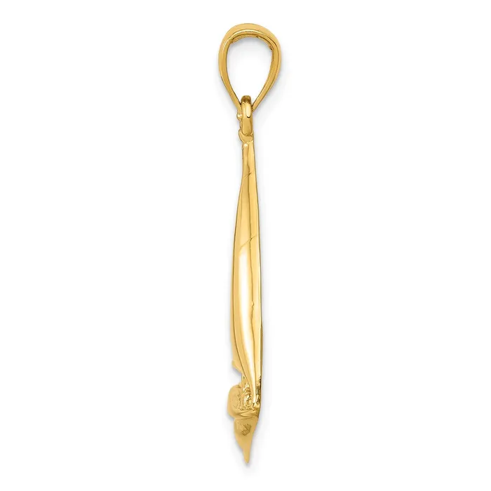 Goldia PreStyled Sets 14k Yellow Gold 2D Sailboat Pendant