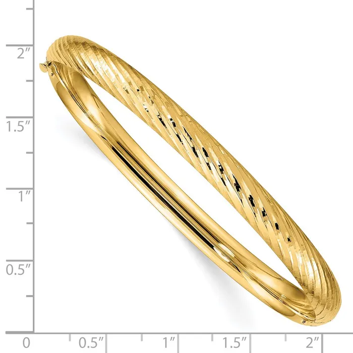 Goldia PreStyled Sets 14k Yellow Gold 416 Textured Hinged Bangle