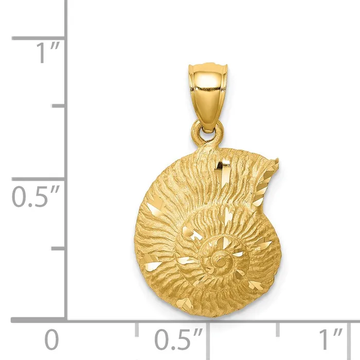 Goldia PreStyled Sets 14k Yellow Gold Shell Pendant