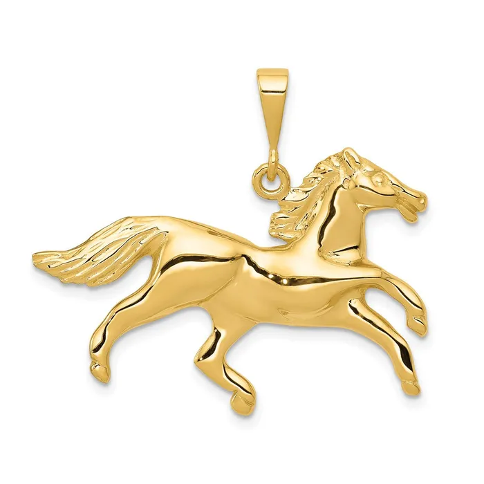 Goldia PreStyled Sets 14k Yellow Gold Solid Polished OpenBacked Horse Pendant Goldia PreStyled Sets 14k Yellow Gold Solid Polished OpenBacked Horse Pendant