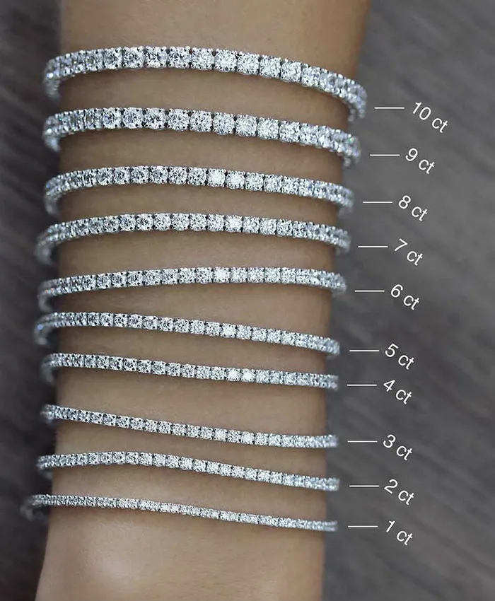 Goldia PreStyled Sets 30 ct tw Classic FourProng Natural Diamond Tennis Anklet in 18K Yellow Gold