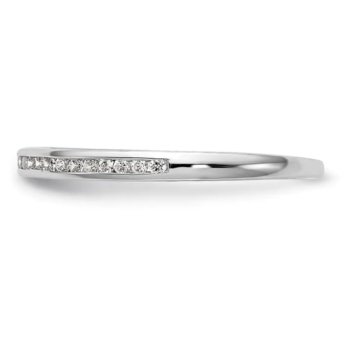Goldia Rings 013ct CZ Solid Real 14K White Gold Wedding Wedding Band Ring