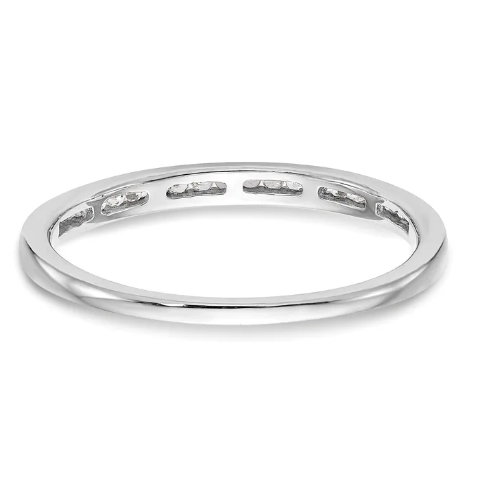 Goldia Rings 013ct CZ Solid Real 14K White Gold Wedding Wedding Band Ring