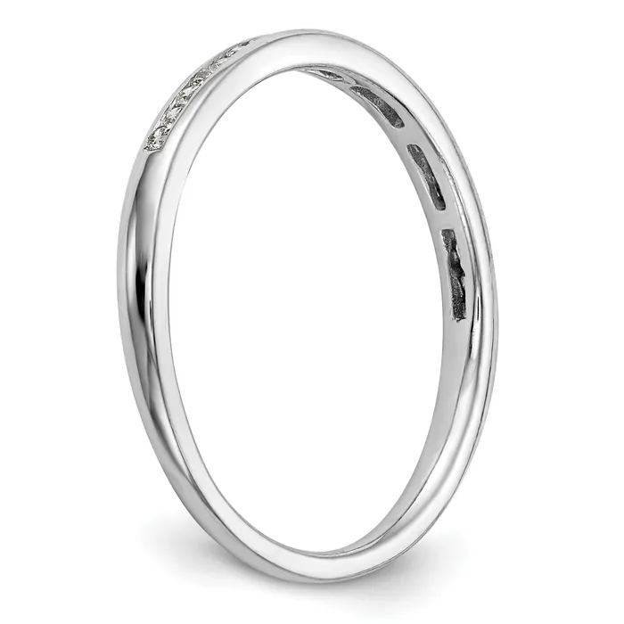 Goldia Rings 013ct CZ Solid Real 14K White Gold Wedding Wedding Band Ring