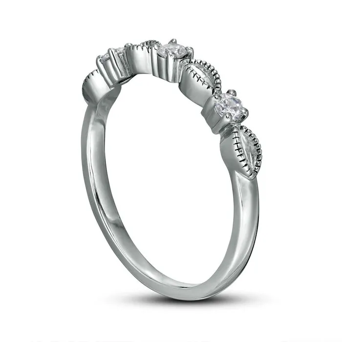 Goldia Rings 017 CT TW Natural Diamond Antique VintageStyle Alternating Anniversary Band in Sterling Silver Goldia Rings 017 CT TW Natural Diamond Antique VintageStyle Alternating Anniversary Band in Sterling Silver
