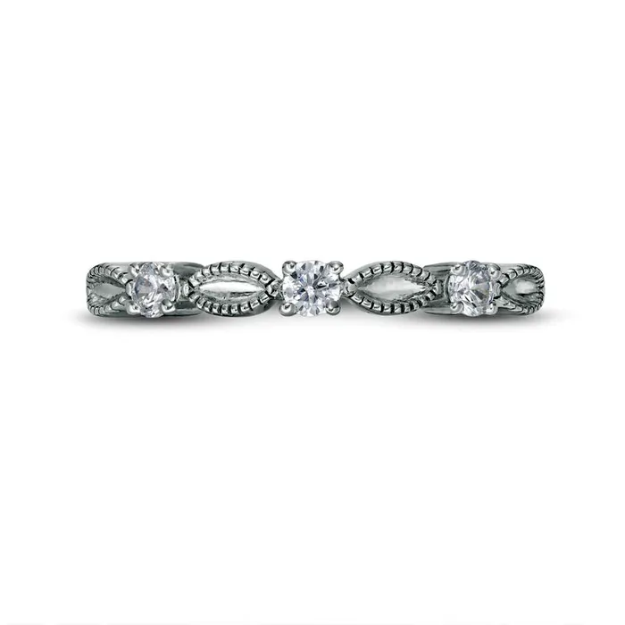 Goldia Rings 017 CT TW Natural Diamond Antique VintageStyle Alternating Anniversary Band in Sterling Silver Goldia Rings 017 CT TW Natural Diamond Antique VintageStyle Alternating Anniversary Band in Sterling Silver