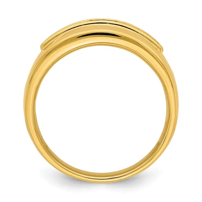Goldia Rings 023ct CZ Solid Real 14k Mens Wedding Band Ring