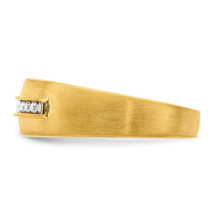 Goldia Rings 023ct CZ Solid Real 14k Mens Wedding Band Ring