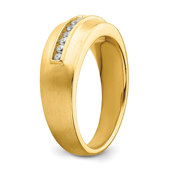 Goldia Rings 023ct CZ Solid Real 14k Mens Wedding Band Ring