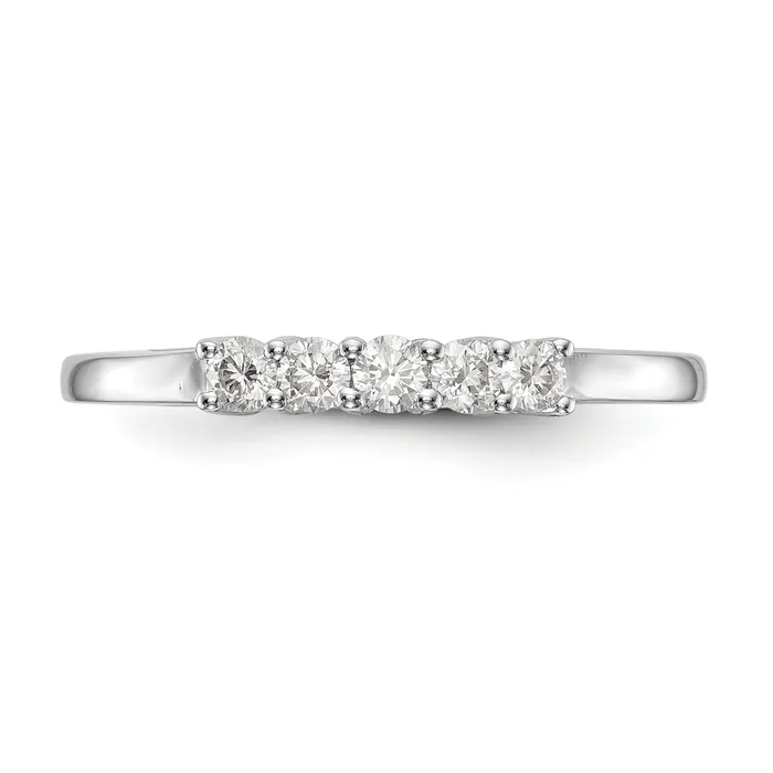 Goldia Rings 025ct CZ Solid Real 14K White Gold Wedding Wedding Band Ring