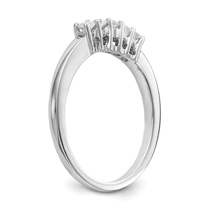 Goldia Rings 025ct CZ Solid Real 14K White Gold Wedding Wedding Band Ring