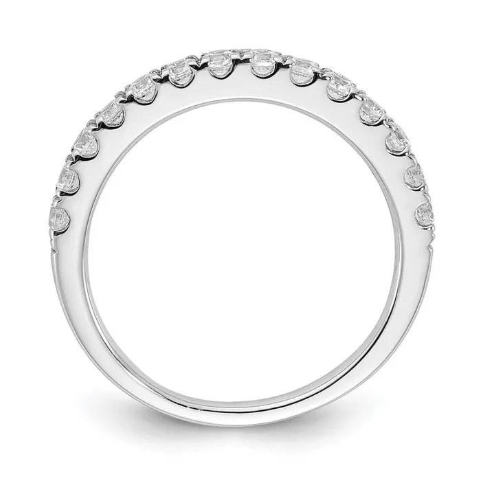 Goldia Rings 050ct CZ Solid Real 14K White Gold Wedding Band Ring