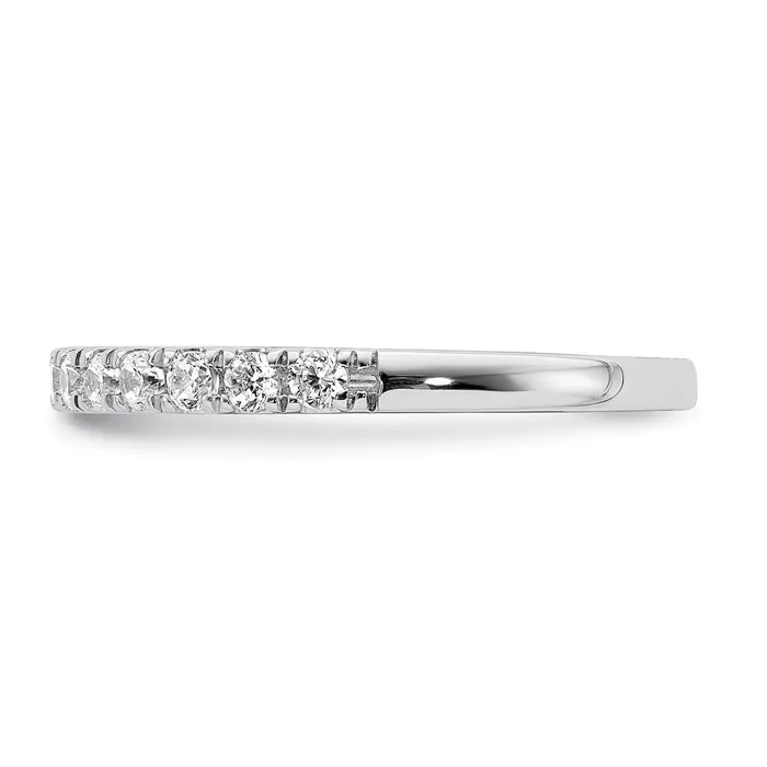 Goldia Rings 050ct CZ Solid Real 14K White Gold Wedding Band Ring