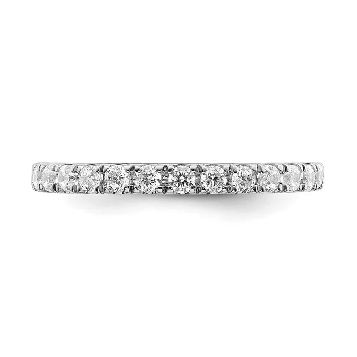 Goldia Rings 050ct CZ Solid Real 14K White Gold Wedding Band Ring