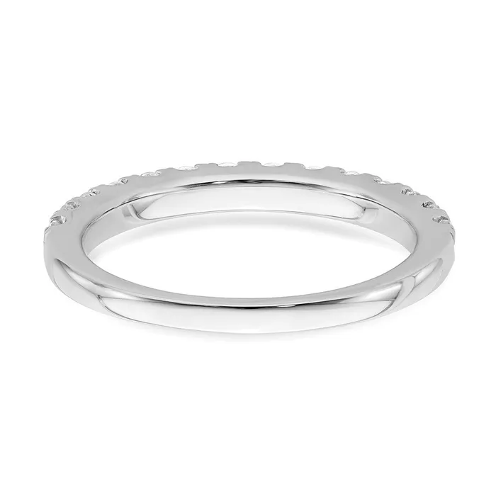 Goldia Rings 050ct CZ Solid Real 14K White Gold Wedding Band Ring
