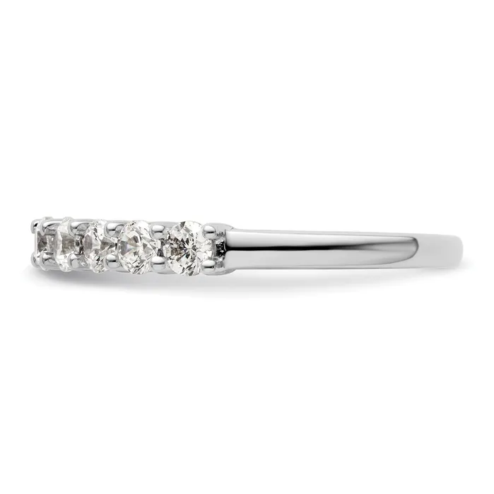 Goldia Rings 100ct CZ Solid Real 14K White Gold 9Stone Wedding Band Ring