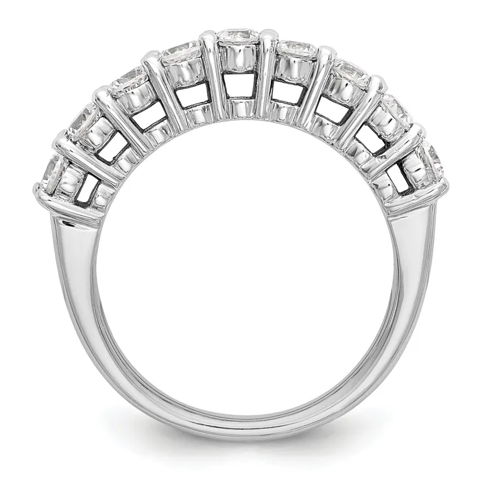 Goldia Rings 115ct CZ Solid Real 14K White Gold 9Stone Wedding Band Ring