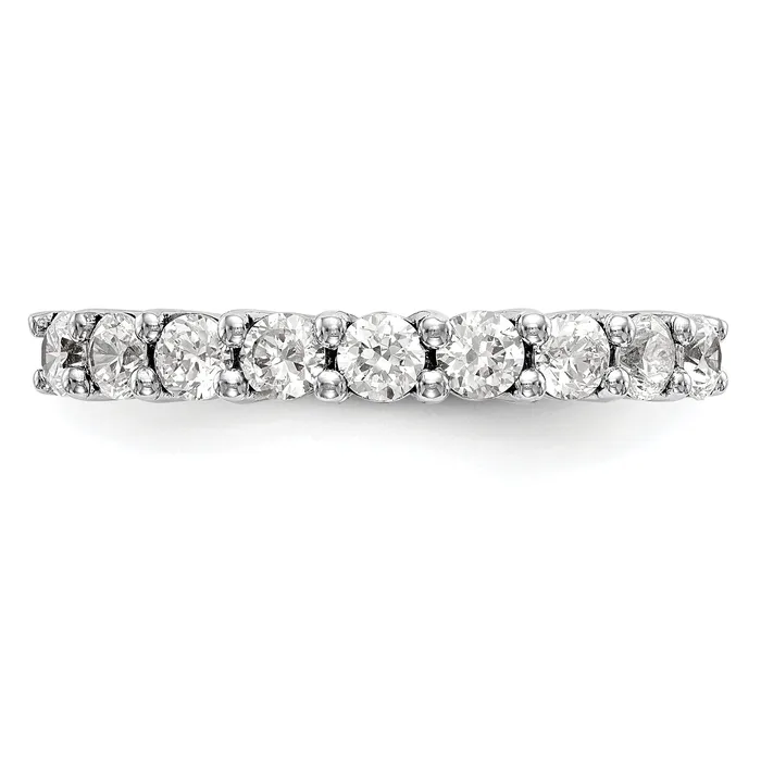 Goldia Rings 115ct CZ Solid Real 14K White Gold 9Stone Wedding Band Ring
