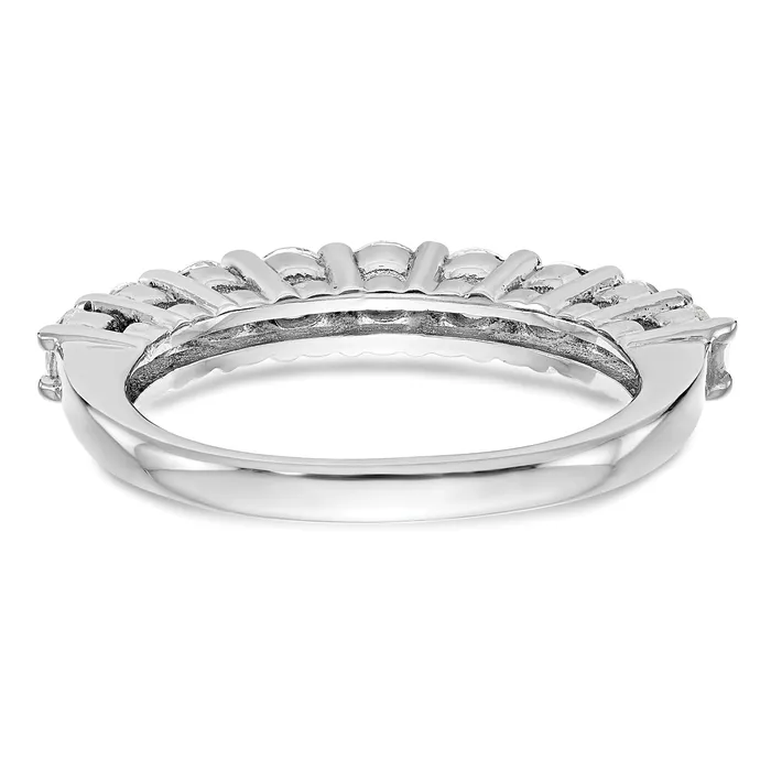 Goldia Rings 115ct CZ Solid Real 14K White Gold 9Stone Wedding Band Ring