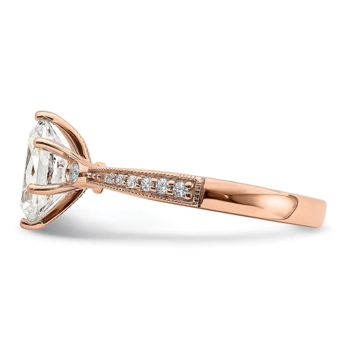 Goldia Rings 150ct CZ Solid Real 14k Rose Polish 1 12ct Oval Engagement Dia Ring