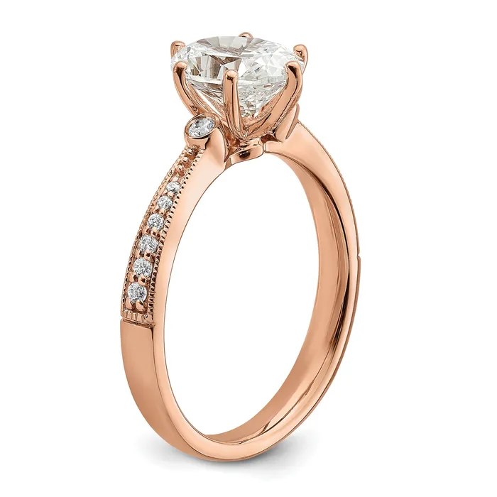 Goldia Rings 150ct CZ Solid Real 14k Rose Polish 1 12ct Oval Engagement Dia Ring