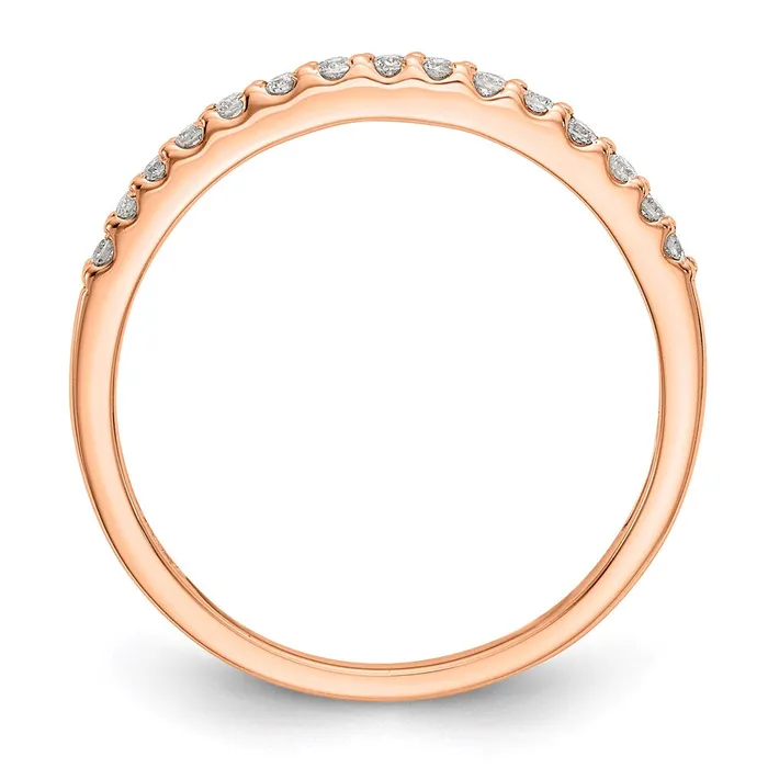 Goldia Rings 14K Rose Gold Real Diamond Band
