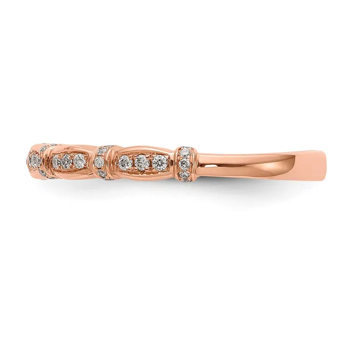 Goldia Rings 14K Rose Gold Real Diamond Band