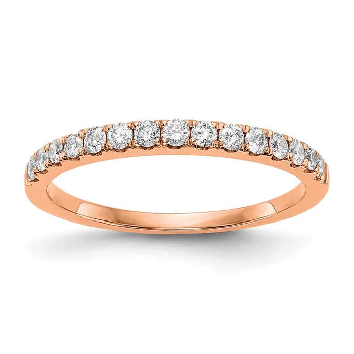 Goldia Rings 14k Rose Gold Real Diamond Wedding Band