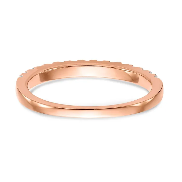 Goldia Rings 14k Rose Gold Real Diamond Wedding Band