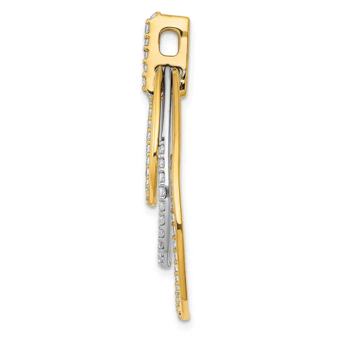 Goldia Rings 14K TwoTone Lab Grown Diamond VSSI FGH Teardrop Pendant