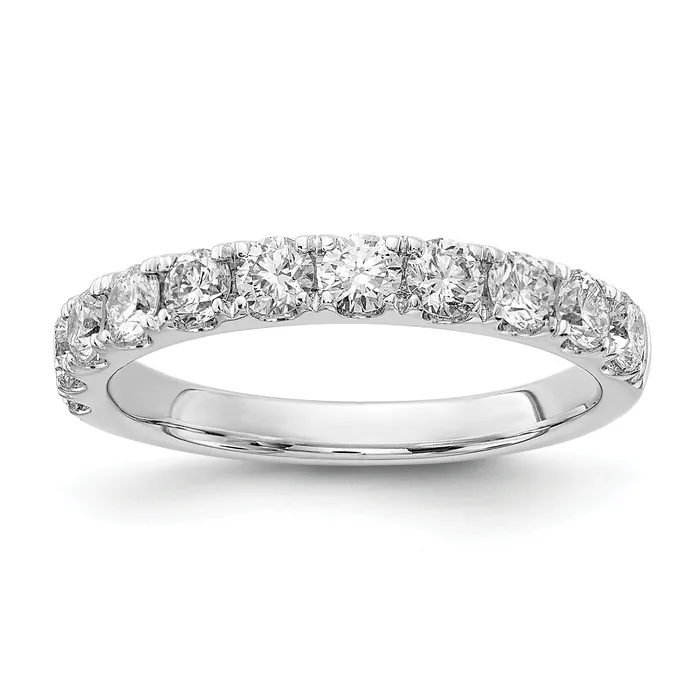 Goldia Rings 14k White Gold 1 Ct Lab Grown Diamond VSSI G Wedding Band Ring Goldia Rings 14k White Gold 1 Ct Lab Grown Diamond VSSI G Wedding Band Ring