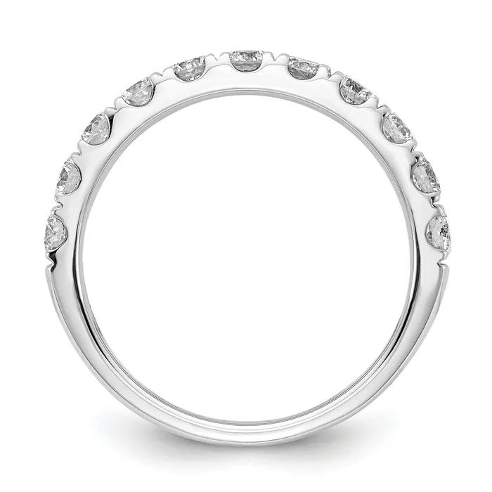 Goldia Rings 14k White Gold 1 Ct Lab Grown Diamond VSSI G Wedding Band Ring