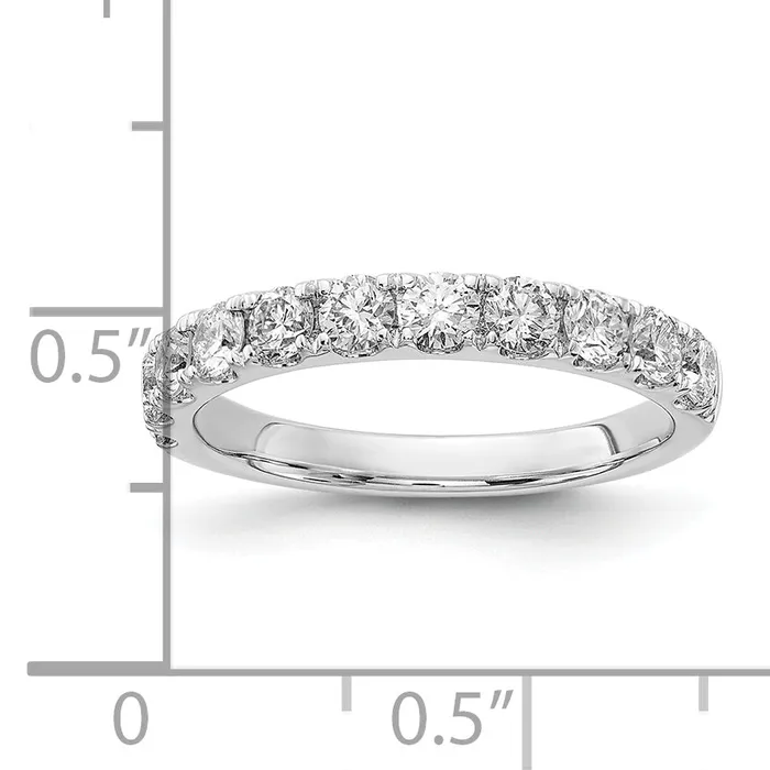 Goldia Rings 14k White Gold 1 Ct Lab Grown Diamond VSSI G Wedding Band Ring