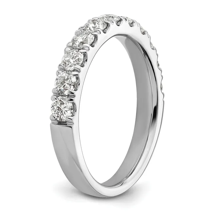 Goldia Rings 14k White Gold 1 Ct Lab Grown Diamond VSSI G Wedding Band Ring