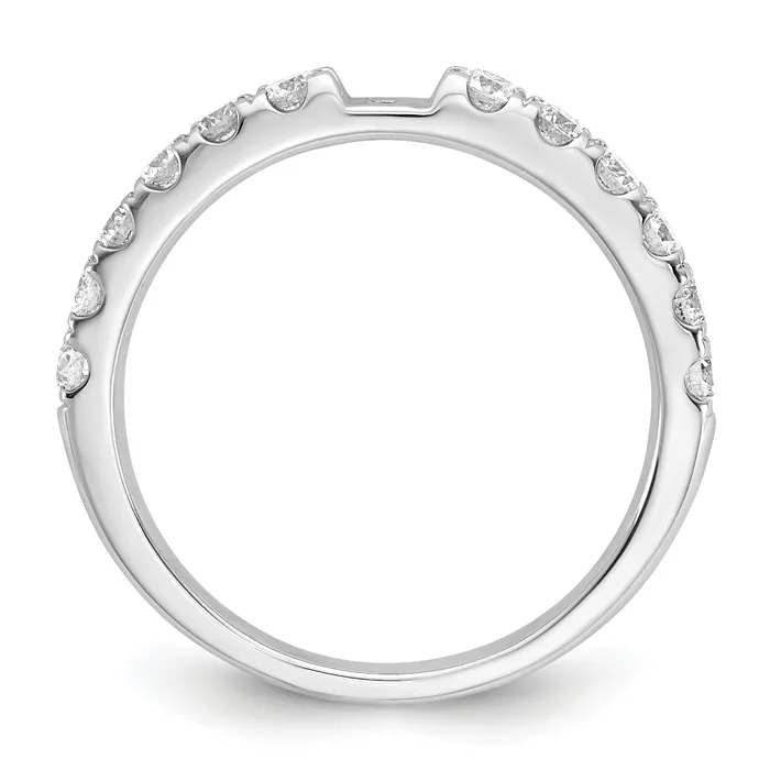Goldia Rings 14k White Gold 58 Ct Lab Grown Diamond VSSI G Peg Set Engagement Ring